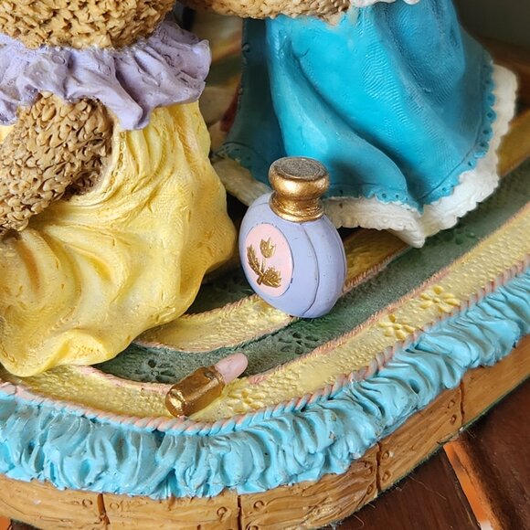 Charming Very Detailed Teddy Bear Porcelain Bookends Nursery or Girls Room Decor - Picture 14 of 16